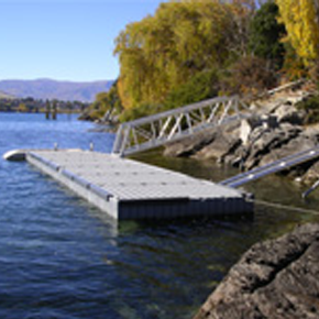 Custom moulded pontoon for Lake Hawea